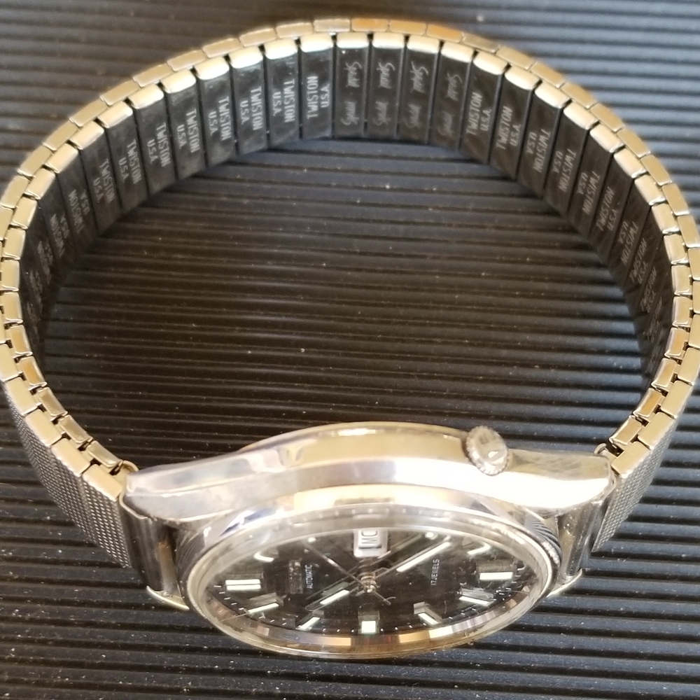 Vintage Cool Seiko Automatic 17 Jewels 6309 8239 A2 Men's Day Date Watch - Picture 9 of 12